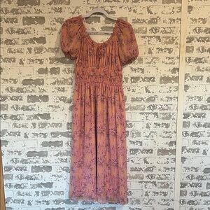 LC Lauren Conrad Blush Floral Midi Dress